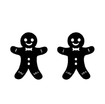 1 Pair Fashion Christmas Tree Plating 304 Stainless Steel 18K Gold Plated Ear Studs