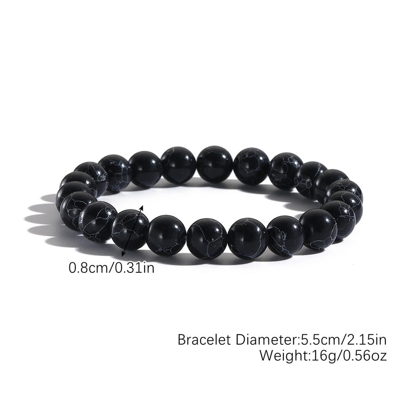 Retro Round Natural Stone Bracelets In Bulk