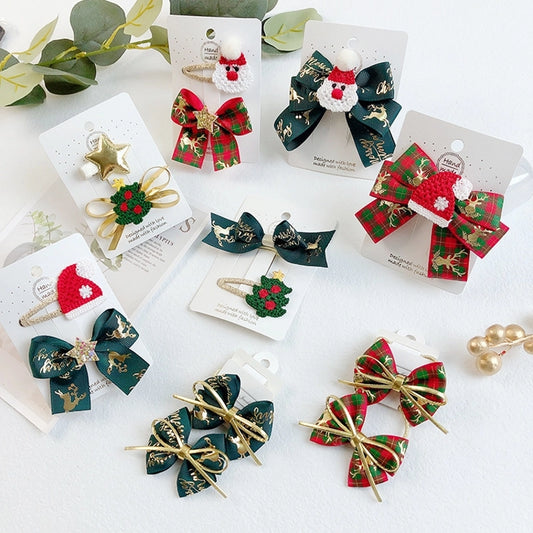 Christmas Cute Bow Knot Elk Cloth Party Party Accessories