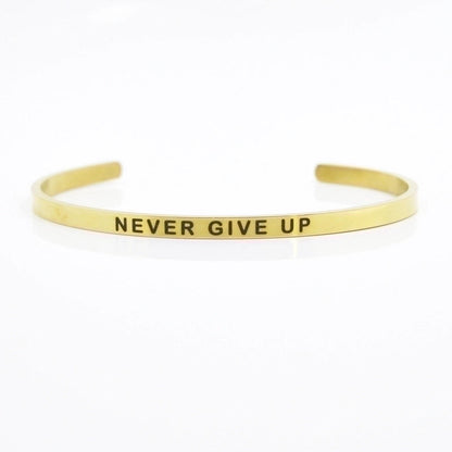 Minimalist Letter Stainless Steel Bangle