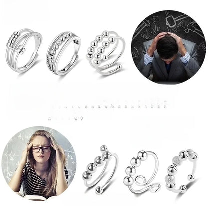 Minimalist Geometric Copper Open Rings Anxiety Ring