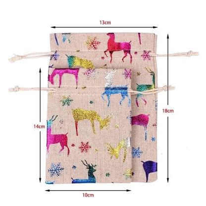 Christmas Santa Claus Elk Party Gift Bags