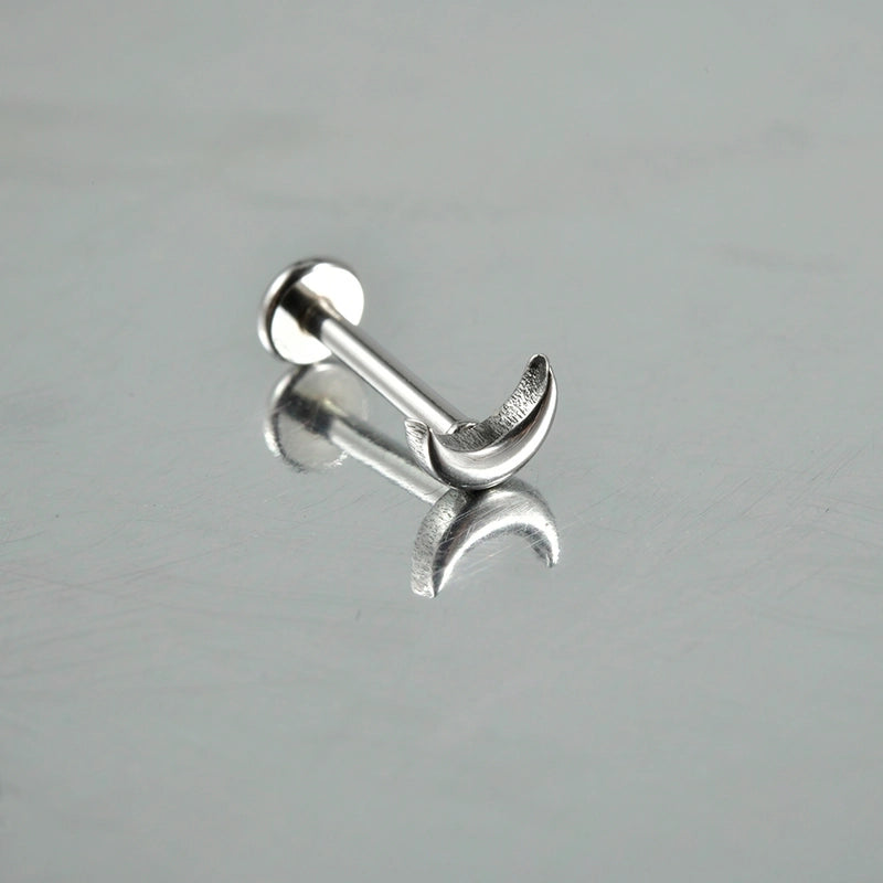 2 Pieces Lip Rings Casual Hawaiian Tropical Star Moon 304 Stainless Steel 18K Gold Plated Ear Cartilage Rings & Studs