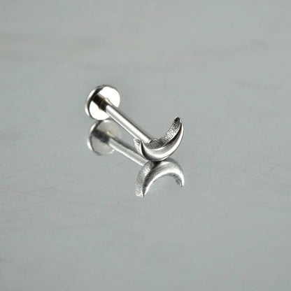 2 Pieces Lip Rings Casual Hawaiian Tropical Star Moon 304 Stainless Steel 18K Gold Plated Ear Cartilage Rings & Studs