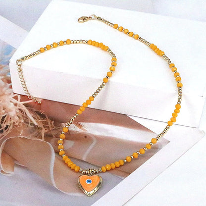 Elegant Vintage Style Eye Copper Plating Gold Plated Pendant Necklace