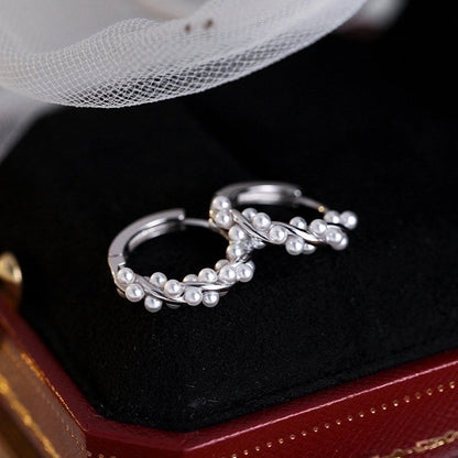 1 Pair Elegant Baroque Style Heart Shape Butterfly Bow Knot Plating Copper Hoop Earrings Drop Earrings Ear Studs