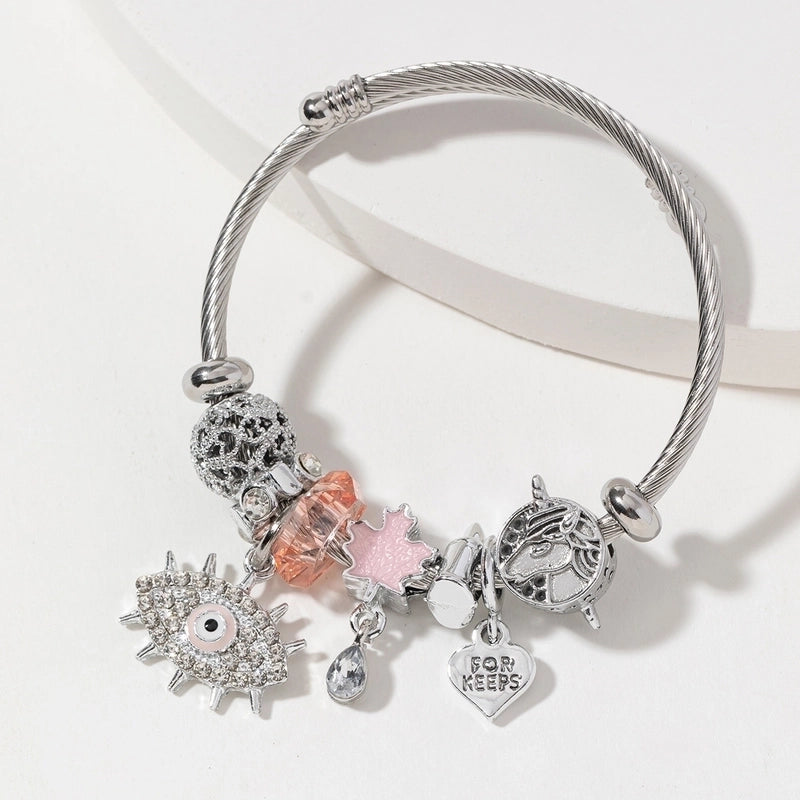 Minimalist Eye 304 Stainless Steel Bangle In Bulk