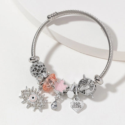 Minimalist Eye 304 Stainless Steel Bangle In Bulk