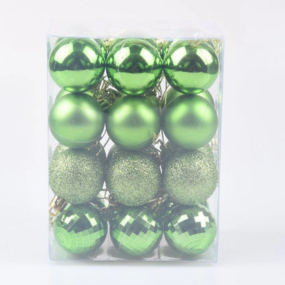 Christmas Ball 24 PCs 4cm Christmas Color Ball Plastic Bright Plating Ball Christmas Tree Decorations