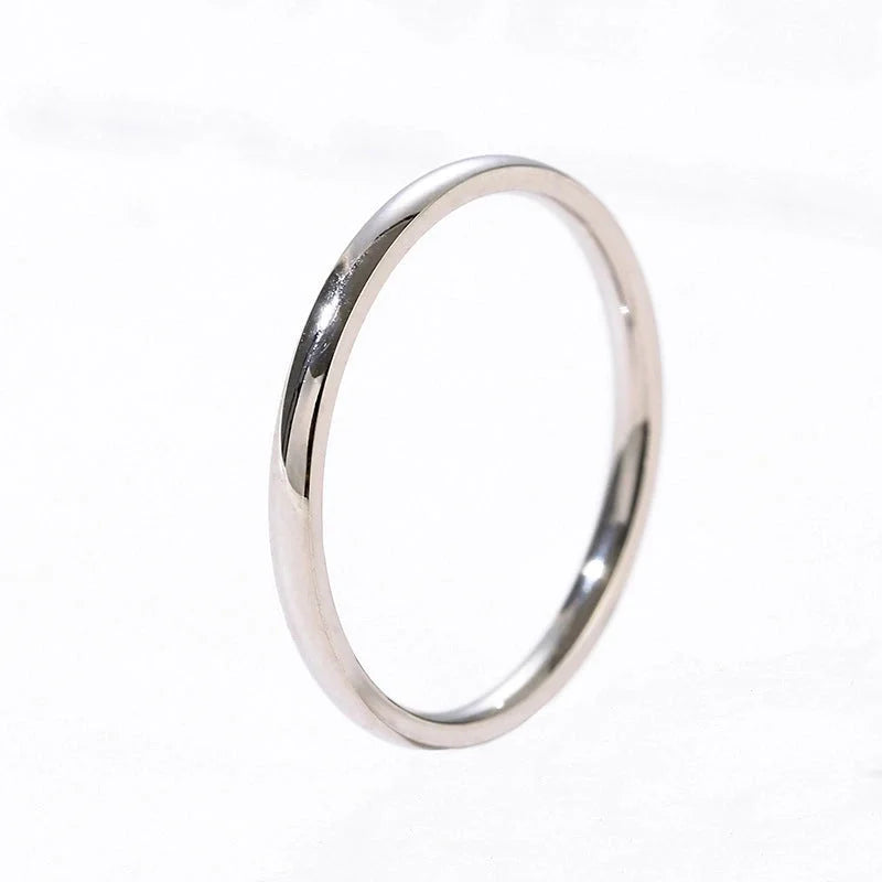 12 Pieces Titanium Steel 16K Gold Plated White Gold Plated Gold Plated Minimalist Polishing Round No Inlaid