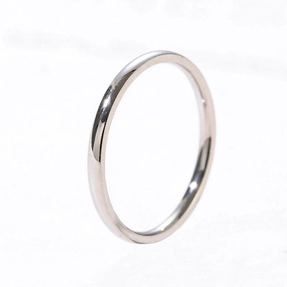 12 Pieces Titanium Steel 16K Gold Plated White Gold Plated Gold Plated Minimalist Polishing Round No Inlaid