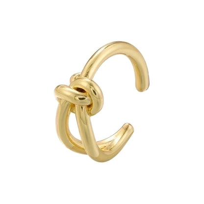 Casual Vintage Style Minimalist Irregular Water Droplets Copper 18k Gold Plated Open Rings In Bulk