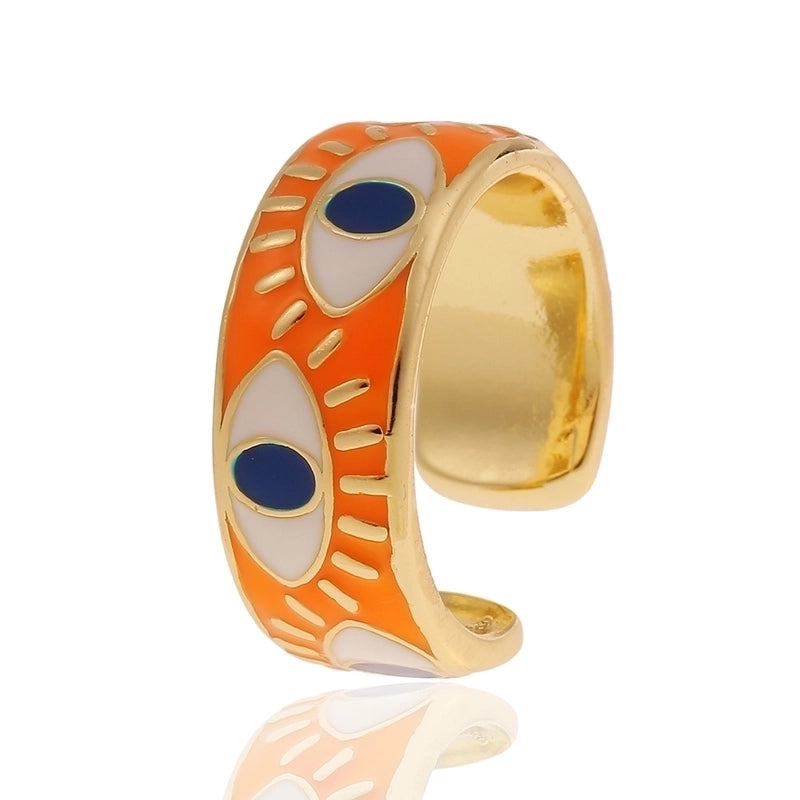 European And American Fashion Evil Eye Copper Ring