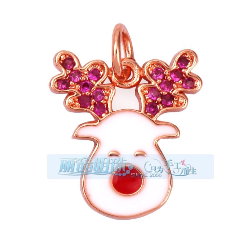 1 Piece Copper Geometric Heart Shape Snowflake Pendant Jewelry Accessories