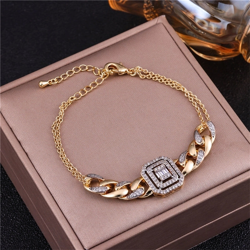 Vintage Style Minimalist Animal Letter Copper Bracelets Cuban Link Chain Curb Chain Cable Chain Box Chain