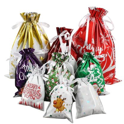 Christmas Gift Bag 2025 Hot Christmas Gift Bag Set Drawstring Bag Candy Bag