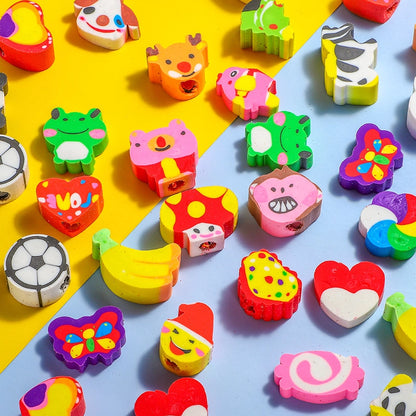 200 Pieces Cute Creative Cartoon Fruit Animal Children's Eraser 1 Piece