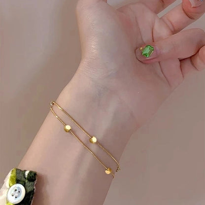 Glam Vacation Solid Color 304 Stainless Steel Snake Chain Bracelets In Bulk