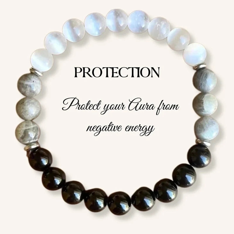 Retro Bohemian Round Semi-precious Stone Elastic String Bracelets In Bulk Natural Stone Bracelet