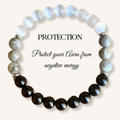 Retro Bohemian Round Semi-precious Stone Elastic String Bracelets In Bulk Natural Stone Bracelet