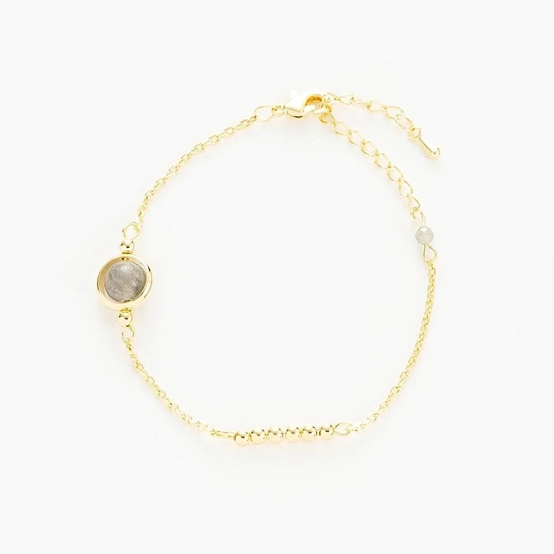 Copper Elegant Gold Plated Leaves Heart Shape Zircon Bracelets