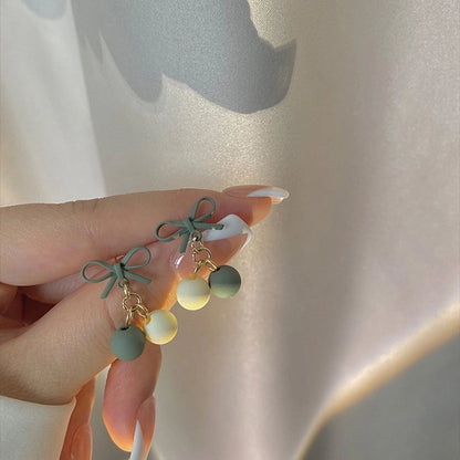 1 Pair Retro Heart Shape Bow Knot Inlay Silver Artificial Pearls Zircon Earrings