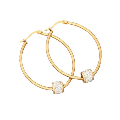 Expressive Heart Droplet Stainless Steel Electroplating Earrings