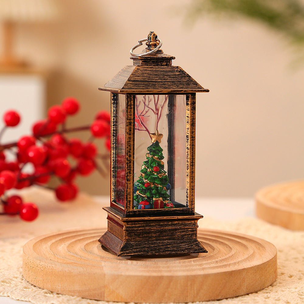 Christmas Decoration Small Oil Lamp Interior Scene Wind Lamp Christmas Small Wind Lamp Night Light Handheld Led Electronic Lamp