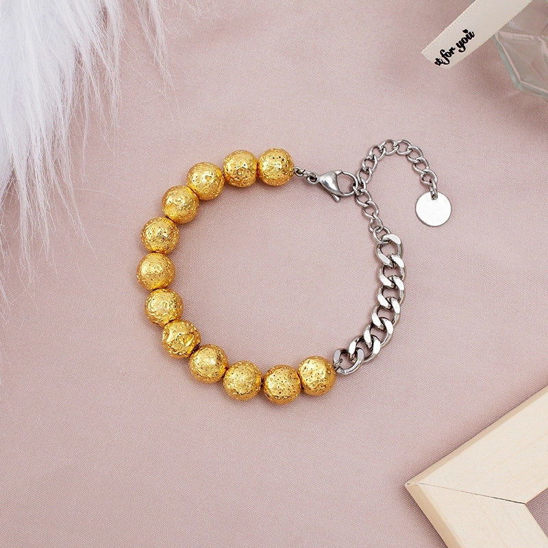 Minimalist Geometric Titanium Steel No Inlaid Stainless Steel Bracelets In Bulk