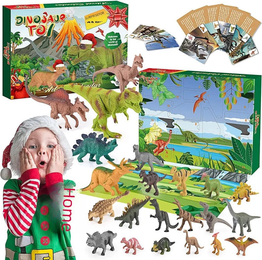 Christmas Countdown Dinosaur Blind Box Advent Calendar Diy Tyrannosaurus Rex Dinosaur Toy Set