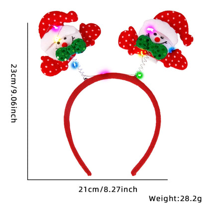Christmas Cartoon Style Cute Bow Knot Antlers Plastic Party Festival Headband