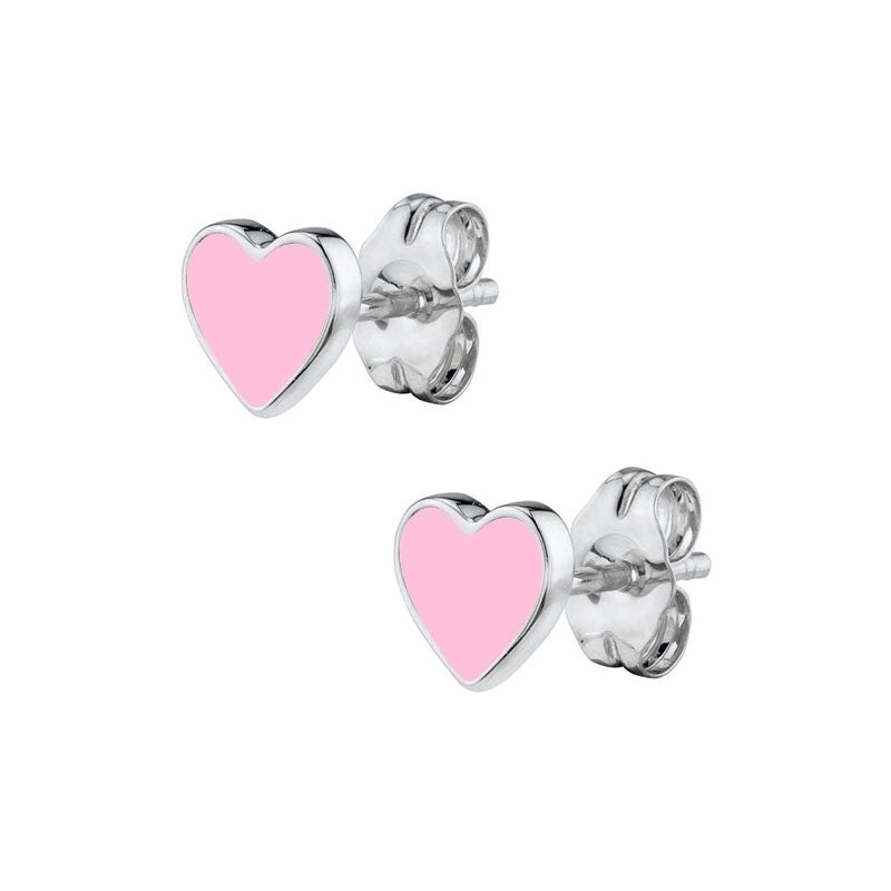 Minimalist Heart Plating Copper Earrings Ear Studs