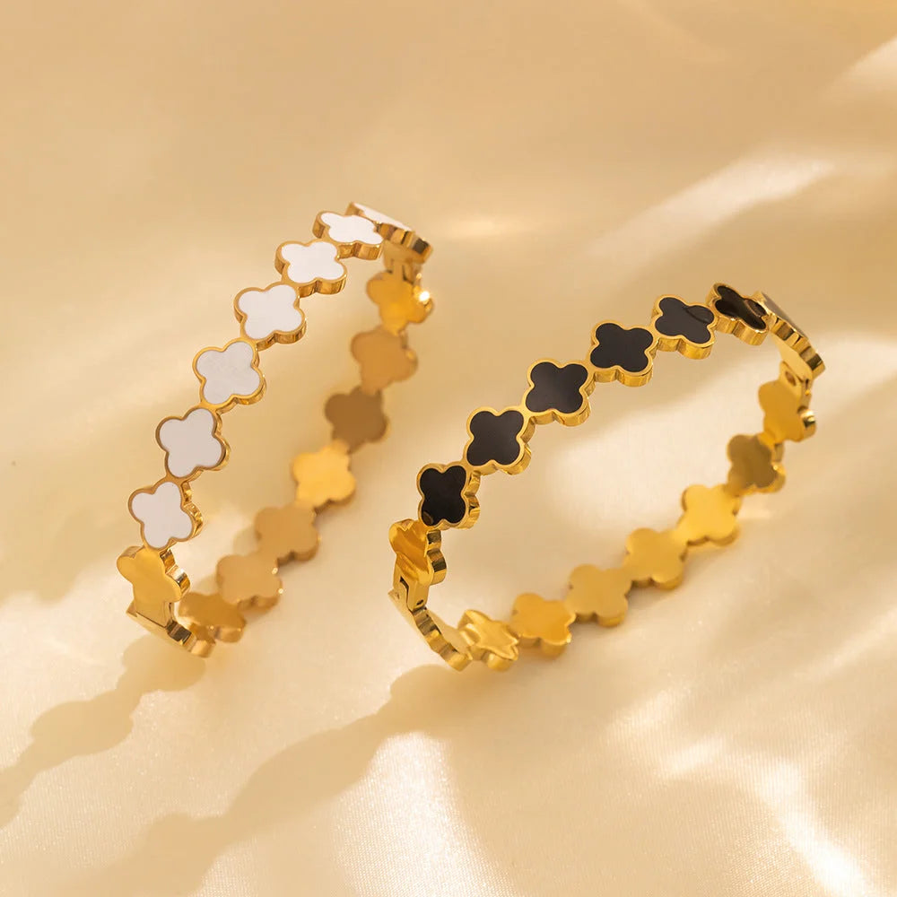 Ellipse Titanium Steel Electroplating Bangles