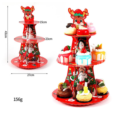 Halloween Christmas Minimalist Cool Style Pumpkin Santa Claus Elk Party Cake Stand