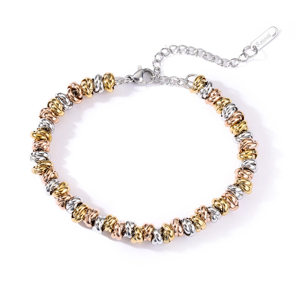 Women Chain Geometric Titanium Steel Electroplating Bracelets