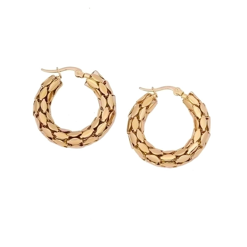 1 Pair Minimalist U Shape Circle Stainless Steel Plating Hoop Earrings
