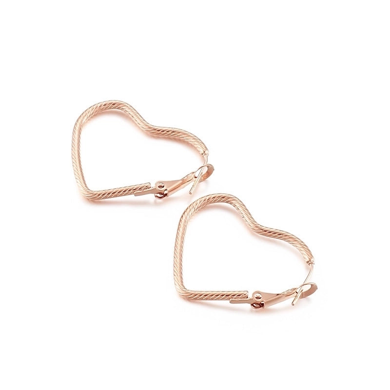 Fashion Letter Plating Titanium Steel 18K Gold Plated Earrings