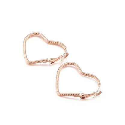 Fashion Letter Plating Titanium Steel 18K Gold Plated Earrings