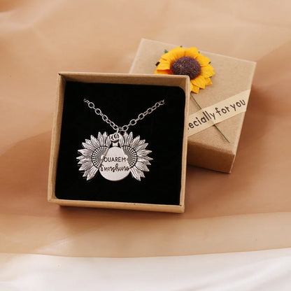 Minimalist Sunflower Flower Alloy Electroplating Necklaces