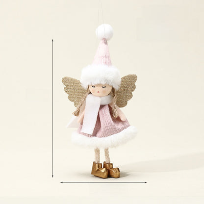 Christmas Little Angel Girl Pendant Plush Doll Ornament Christmas Tree Decoration