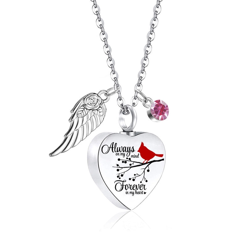 Stainless Steel Crooked Peach Heart-shaped Men's And Women's Necklace Style Cinerary Casket Commemorative Lettering Pet Lover Pendant