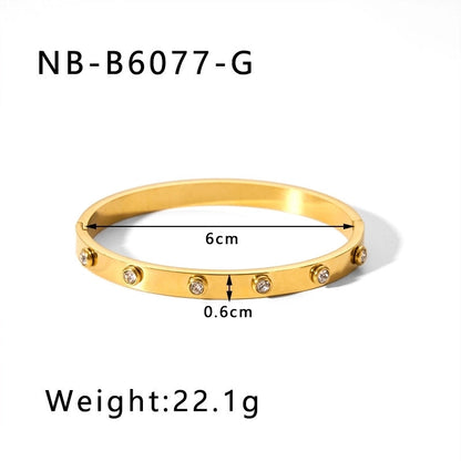 IG Style Minimalist Geometric 304 Stainless Steel Bangle In Bulk