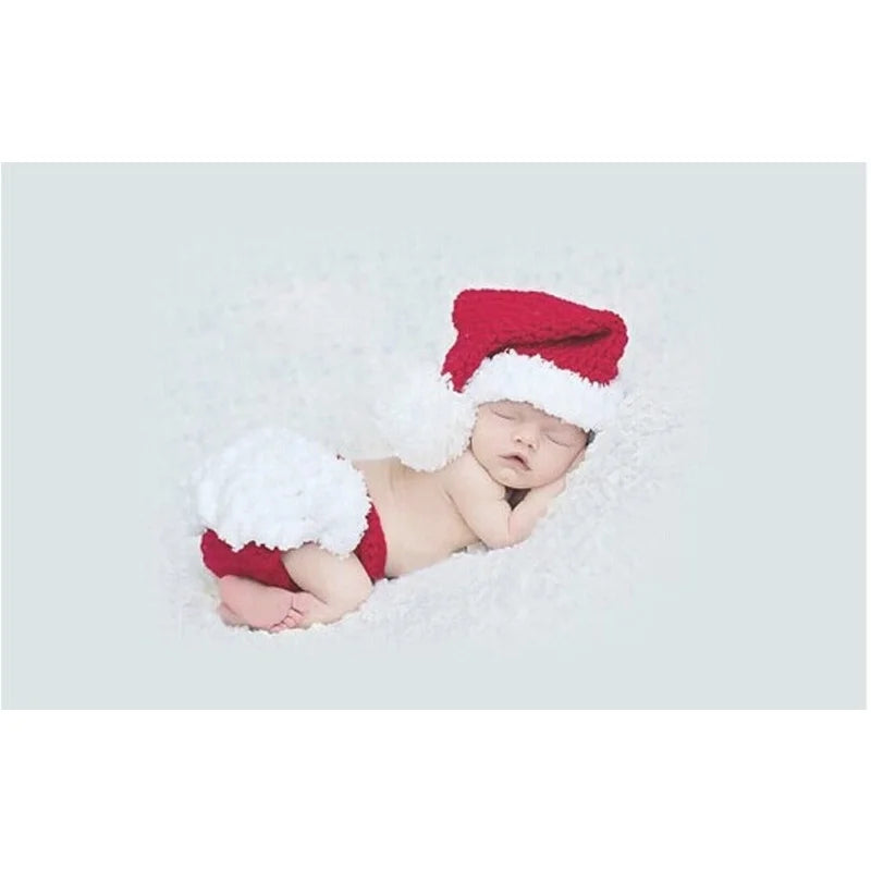 Baby Girl's Baby Boy's Basic Christmas Hat Pleated Wool Cap