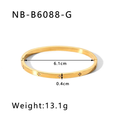 IG Style Minimalist Geometric 304 Stainless Steel Bangle In Bulk