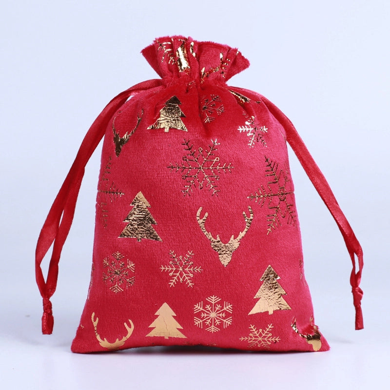 Christmas Minimalist Classic Style Christmas Tree Snowflake Flocking Holiday Daily Gift Bags Gift Wrapping Supplies
