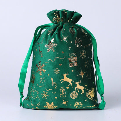 Christmas Minimalist Classic Style Christmas Tree Snowflake Flocking Holiday Daily Gift Bags Gift Wrapping Supplies