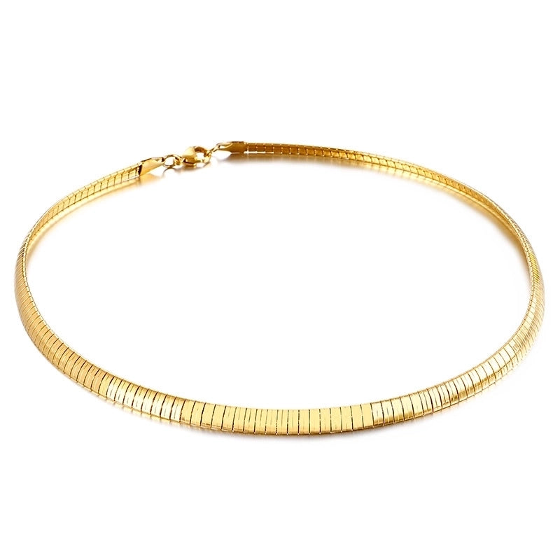 Titanium Steel 18K Gold Plated Minimalist Plating Geometric Choker
