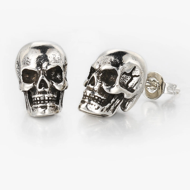 1 Pair Halloween Hip-Hop Retro Punk Skull Plating Copper Copper Ear Studs