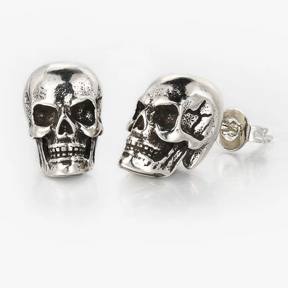 1 Pair Halloween Hip-Hop Retro Punk Skull Plating Copper Copper Ear Studs