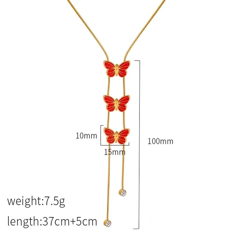 Sweet Minimalist Bow Knot Titanium Steel Plating Necklace